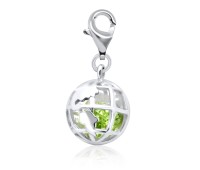 World With Stone Shaped Silver Charms CH-33